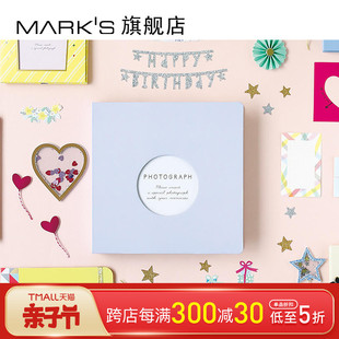 8折marksdecora方型拼贴本相册，diy剪贴簿活页相册5寸6寸照片