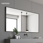 极简洗手间镜壁挂卫生间镜子贴墙卫浴镜厕所挂镜定制简约浴室镜子