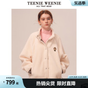 TeenieWeenie小熊冬季短款宽松仿羊羔绒加厚外套小个子软糯保暖女