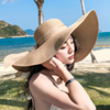 草帽女夏天沙滩海边出游遮阳大帽檐韩版百搭凉帽夏季防晒太阳帽子