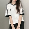 Adidas阿迪达斯女t恤三叶草情侣短袖夏季宽松运动服男半袖GN3494