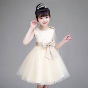 儿童礼服公主裙夏季花童，婚纱小女孩高端晚礼服，女童钢琴演奏蓬蓬。