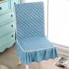 椅子坐垫靠垫一体四季布艺，薄夹棉连体餐椅垫，田园防滑餐桌椅套椅垫