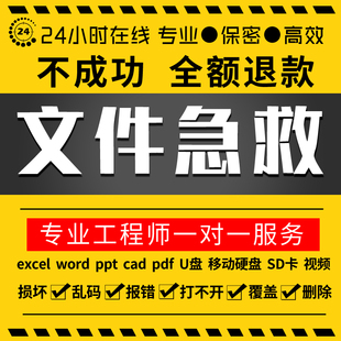 ppt.excel.word.WPS文件修复损坏PSD文档表格U盘乱码远程数据恢复