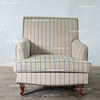 美式乡村北欧简约后现代地中海新古典棉麻绒布艺单人沙发椅子