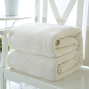 白色珊瑚绒毯加厚法莱绒毯子床单拍照背景毯云貂绒夏季毛毯加厚