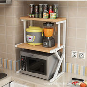 厨房置物架微波炉架子厨房用落地式多层调味料收纳架储物烤箱架