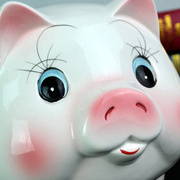 厂销特大号陶瓷猪摆件创意招财猪存钱罐生肖猪工艺品客厅家居装品