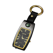 指南针个性汽车钥匙扣手表火机，防风多功能带灯充电点烟器礼盒装