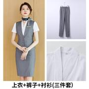 空姐制服职马甲套装女气美容师工作店服业西AL764666装套裙酒前台