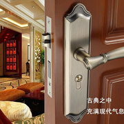 欧式门锁室内卧室房门锁，简约通用型锁具家l用静音卫生间实木门把
