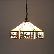 蒂凡尼吊灯地中海田园创意彩色玻璃卧室书房餐厅灯灯具灯饰