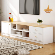 白色欧式电视柜茶几组合现代简约小户型家用客厅，带抽屉储物视听柜
