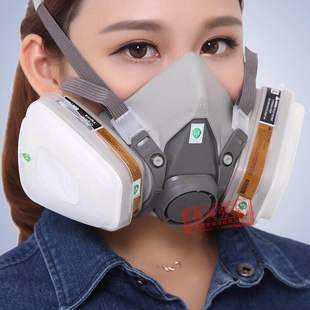 6200防毒面具喷漆专用防尘口罩，煤矿农药粉尘，化工业农药活性炭面罩
