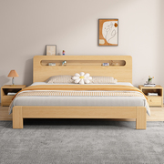 宜家实木床双人床，全实木单人床1.5米主卧1.2床架