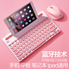 ipad蓝牙键盘鼠标套装可连手机平板专用87键便携适用于苹果安卓小米华，vivo为学习机通用办公打字静女生粉色音