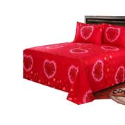 婚庆斜纹加厚大红色床单单件结婚喜庆被套被单炕单新婚床上用品