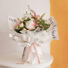 ins简约网红包装纸鲜花束，英文字母白色花店，包花材料礼物印花装饰