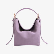 包包女士2024紫色奶油手提包高级感时尚单肩腋下小斜挎枕头包