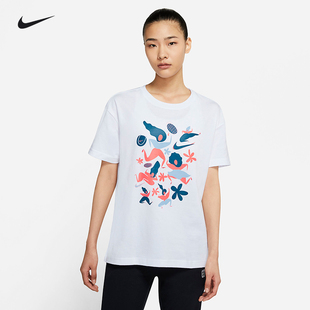 nike耐克网球服女子，运动休闲宽松短袖圆领，t恤衫dc8929-100