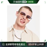 香港直邮潮奢 ASOS 男士finish 设计复古无框渐变镜片太阳眼镜(金