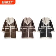 3.5斤咖啡色毛呢外套的流行与设计灵感外套时尚休闲洋气B¥1外套