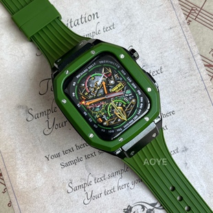 适用于applewatch苹果手表带改装壳iwatch7金属理查德4/5/6/SE