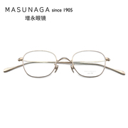 增永眼镜masunaga日本手工眼镜框纯钛复古男女近视眼镜架gms-199T