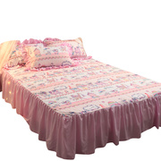日系软萌ins风纯棉马戏团床罩床裙单件全棉床单1.8x2.0床套保护套