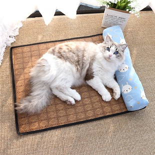 夏季宠物猫咪冰垫冰窝冰凉垫猫窝冰丝垫狗狗兔子凉席狗窝枕头睡垫