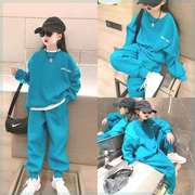 女童春装套装2023韩版女中大童运动衣服儿童时髦两件套潮