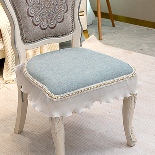 欧式餐椅垫蕾丝边四季通用现代轻奢椅子坐垫，防滑家用座垫套罩