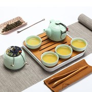 德化定窑陶瓷茶具套装 下午茶 便携一壶四杯旅行茶具商务logo