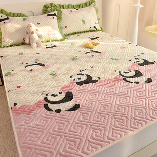 纯棉榻榻米床褥床盖 卡通熊猫
