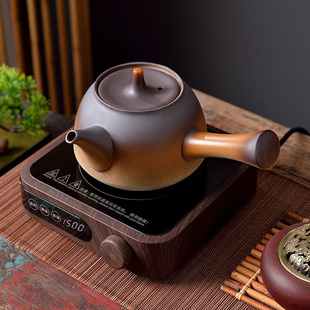 家用窑变煮茶壶紫砂陶壶，电陶炉古茶道煮茶器，泡茶蒸茶器烧水煮茶炉