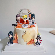 烘焙蛋糕装饰摆件动漫火影鸣人卡卡西玩偶忍者摆件儿童甜品台装扮
