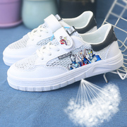 小白鞋女夏季韩版球鞋低帮板鞋小童鞋透气网面运动鞋男童网鞋