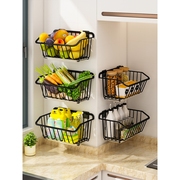 IKEA宜家厨房菜篮子置物架免打孔壁挂蔬菜收纳架果蔬篮架子水果沥