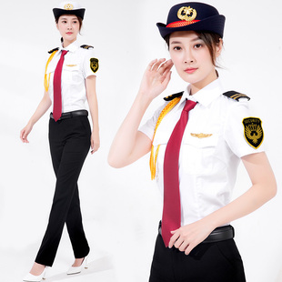 新式保安制服夏装安保物业礼宾服售楼部保安工作服套装女衬衫短袖