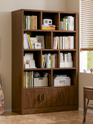 实木书架置物架落地简易柜子靠墙客厅多层储物柜，学生收纳家用书柜
