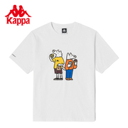卡帕Kappa萌宠插画师联名短袖情侣男女运动T恤夏休闲印花半袖