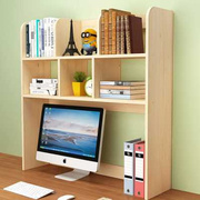 简易桌上小书架收纳架学生宿舍实木书柜创意桌面电脑置物架省空间