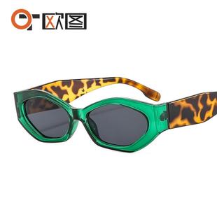 小框彩色时尚太阳镜ins个性走秀墨镜UV400太阳眼镜9414