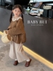 韩版女童装儿童秋季复古薄棉宽松版棉服外套荷叶打底衫长裙半身裙