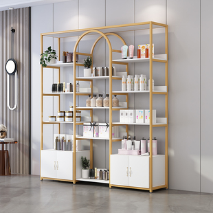 化妆品展示柜美容院护肤理发店产品，样品美甲陈列柜子多层置物货架