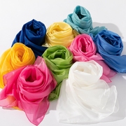 OTEX环保桑蚕丝巾长款100%真丝围巾纯色基础款环保可持续有机单品