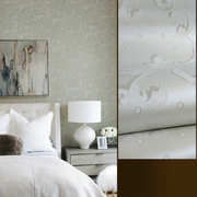 约克美国进口纯纸墙纸壁纸绿花轻奢法式欧式美式卧室客厅