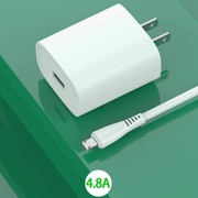 4.8a同步整流充电器，适用于安卓平果桦，为手机快充头充电器套装