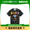 香港直邮MOSCHINO 女士黑色彩色印花短袖T恤 A0702-0540-1555
