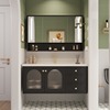法式轻奢浴室柜组合陶瓷一体，卫生间现代简约洗漱台橡木烤漆洗手盆